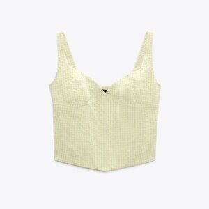 Zara gingham corset top